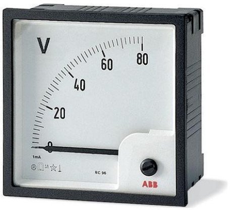 Вольтметр щитовой ABB VLM 80В AC, аналоговый, кл.т. 1,5, 2CSG112120R4001 в Волгограде