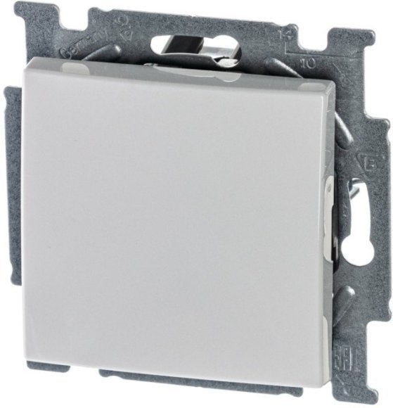 Выключатель 1-клавишный ABB BASIC55, скрытый монтаж, альпийский белый, 2CKA001012A2139 в Волгограде
