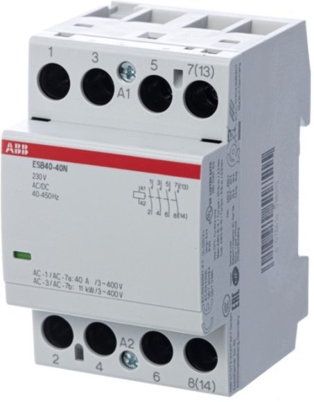 Модульный контактор ABB ESB40 4НО 40А 230В AC/DC, 1SAE341111R0640 в Волгограде