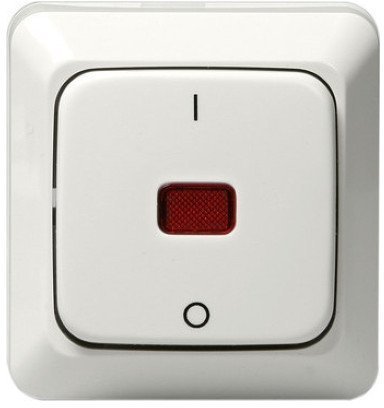 Выключатель 1-клавишный ABB JUSSI с подсветкой, открытый монтаж, белый, 2TKA000137G1 в Волгограде