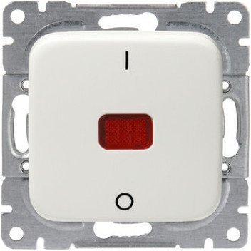 Выключатель 1-клавишный ABB JUSSI с подсветкой, скрытый монтаж, белый, 2TKA000143G1 в Волгограде