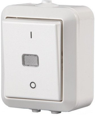 Выключатель 1-клавишный ABB JUSSI, открытый монтаж, белый, 2TKA000138G1 в Волгограде