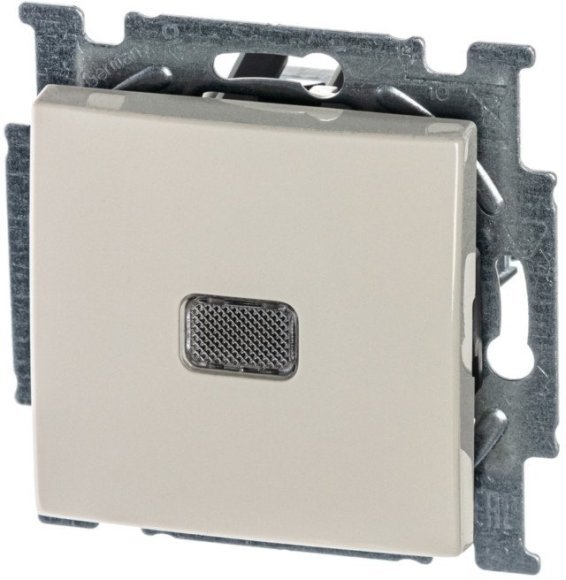 Выключатель 1-клавишный ABB BASIC55 с подсветкой, скрытый монтаж, слоновая кость, 2CKA001012A2156 в Волгограде